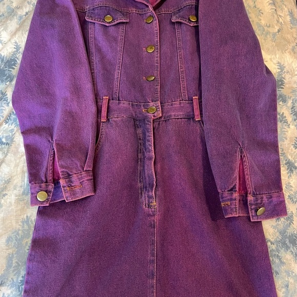 90s Vintage TICKETS Colored Denim Dress. NWOT - Picture 3 of 7
